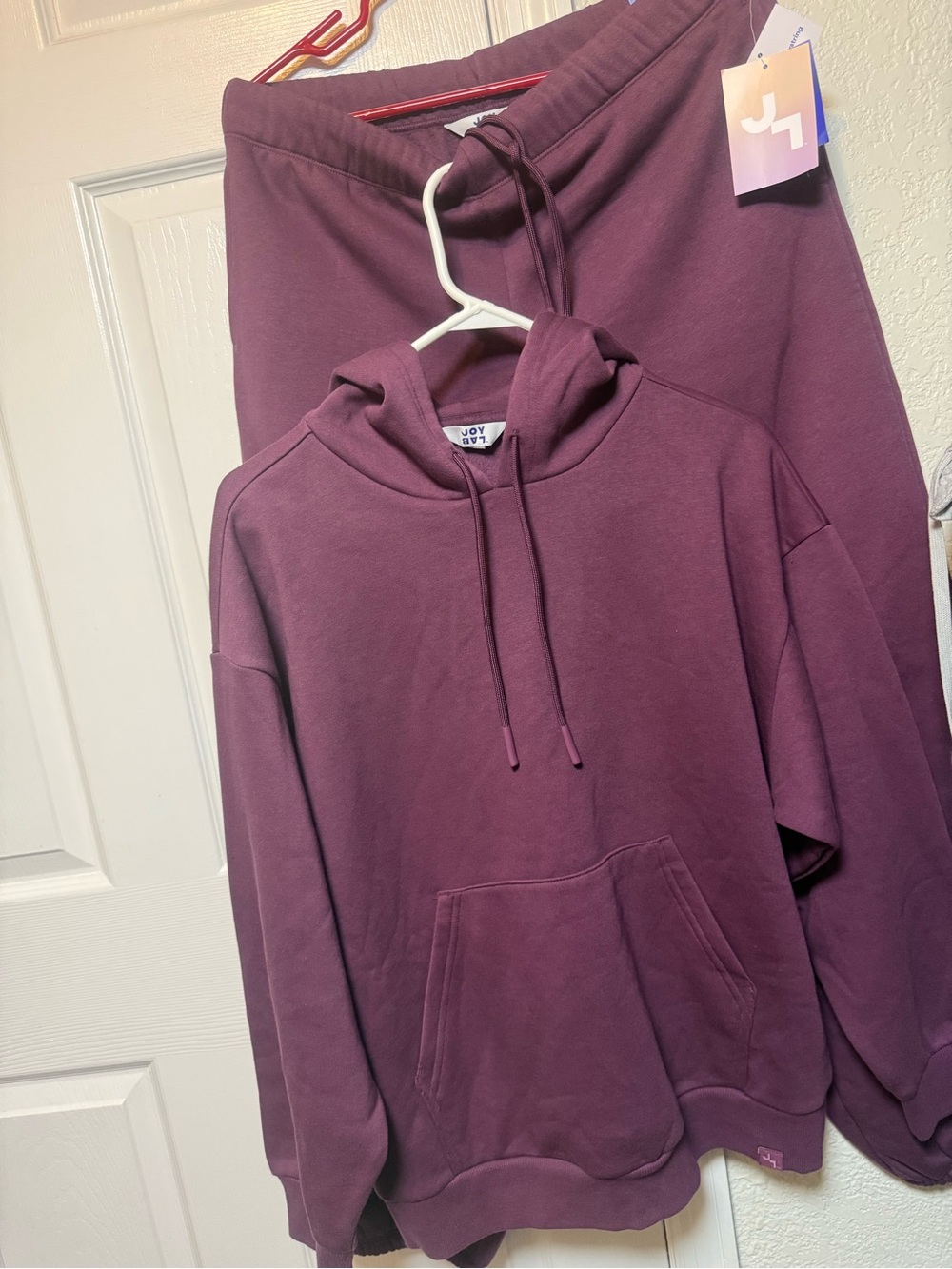 Women's Scoop Neck Pullover Hoodie in Deep Plum